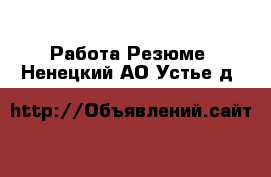 Работа Резюме. Ненецкий АО,Устье д.